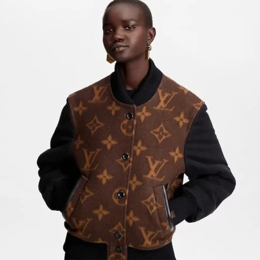 Women's Louis Vuitton Brown Varsity Jacket