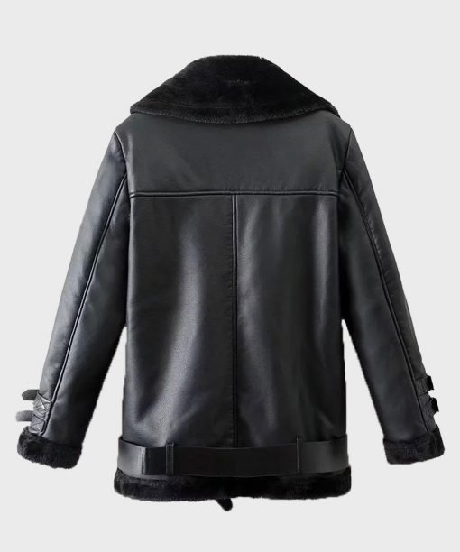 Men’s Sheepskin Black Leather Jacket