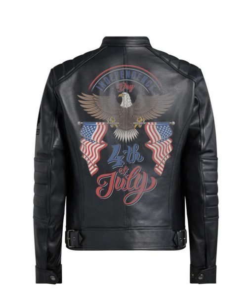 Bald Eagle Leather Black Jacket