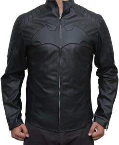 Batman Logo PU Leather Black Jacket