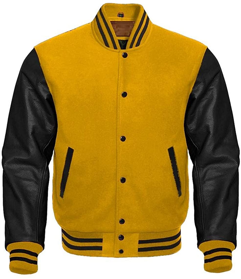 Mens Varsity Letterman Baseball Bomber Style Jacket