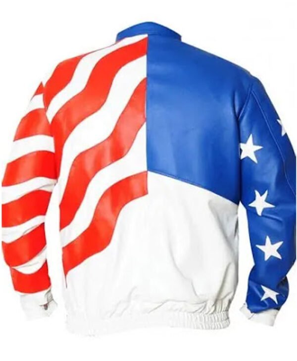 Vanilla Ice USA Flag faux Leather Jacket | Oskar Jacket