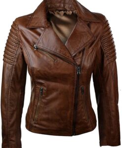 Travel Hide Womens Lambskin Leather Jacket Slim fit Biker Jacket TW025 
