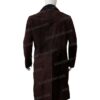 Jesper Fahey Shadow and Bone Suede Leather Coat Back