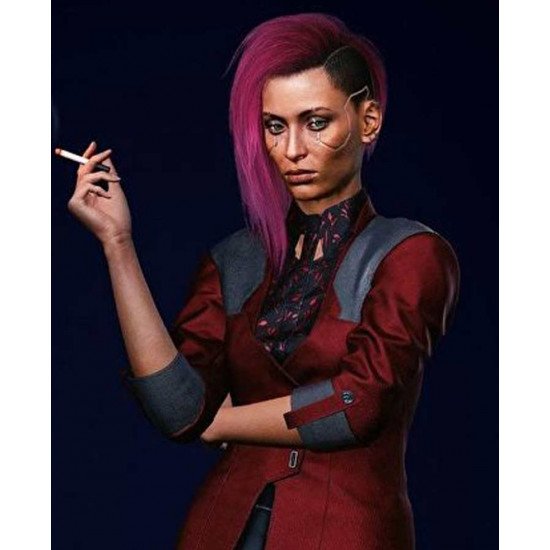 Cyberpunk 2077 Female V Kazuliski Red Cotton Blazer 1