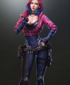 Cyberpunk 2077 Kira Madroxx Pink Cropped Jacket 1