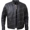 Kevin Pearson This Is Us Justin Black Biker Jacket Open Front