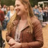 Melinda Monroe Virgin River Season 2 Brown Leather Field Jacket