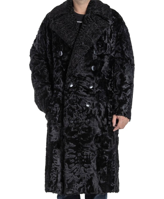 Men’s Karakul Lamb Fur Trench Coat