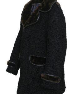 Persian Lamb Coat With Fur Collar Left Side