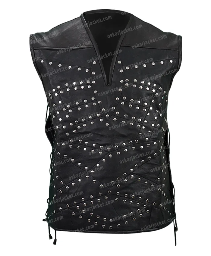 TV Series The Last Kingdom Uhtred Studded Leather Vest front