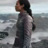 Taylor Russell Lost In Space Brown Leather Jacket