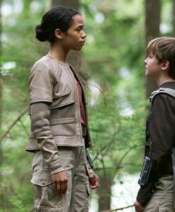 Taylor Russell Lost In Space White Leather Jacket
