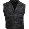 Van Helsing Gabriel Black Leather Vest Front