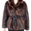 Women's 1960s Style Coffee Brown Mink Fur coat
