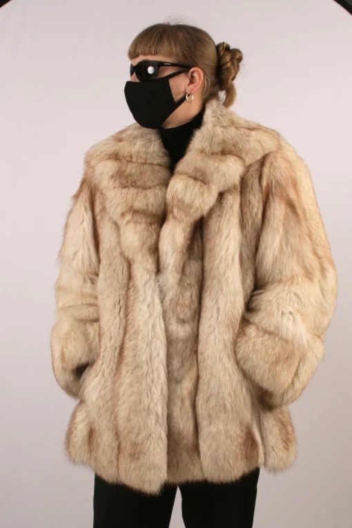 Womens Vintage Arctic Fox Fur Coat