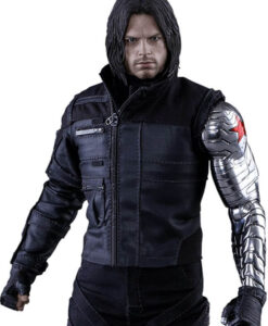 Captain America Civil War Bucky Barnes Winter Soldier Black Jacket