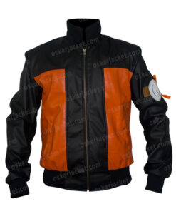 Dragon Ball Z Goku 59 Leather Bomber Jacket Front