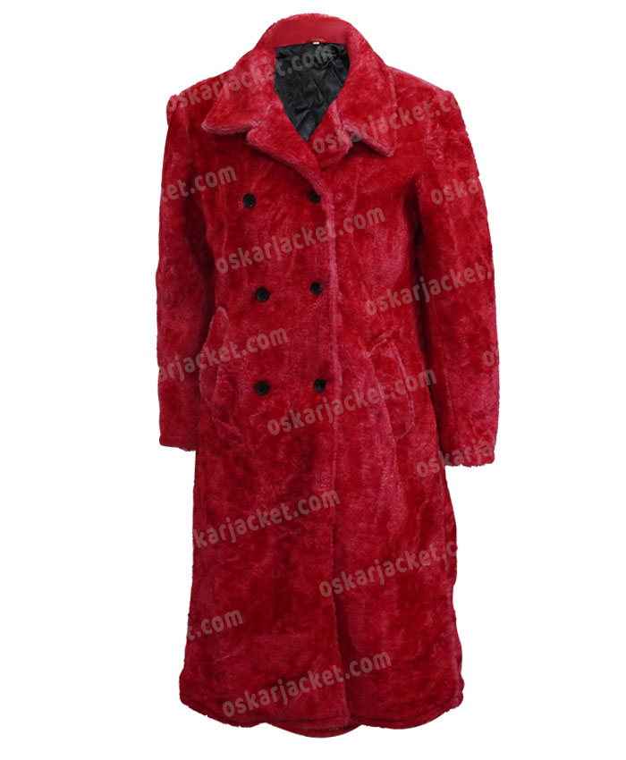 Juno Temple Ted Lasso Red Coat Front Image