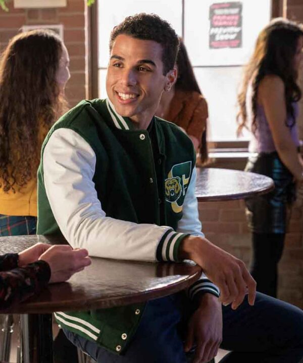 Love Victor S02 Andrew Green and White Varsity Jacket