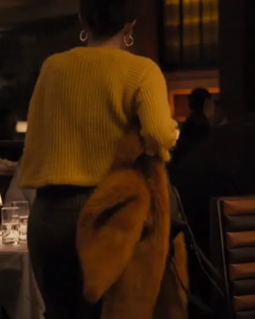 Only Murders In The Building Mabel Mora Yellow Wool Sweater Back