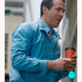 Ryan Reynolds Free Guy Blue Bomber Jacket
