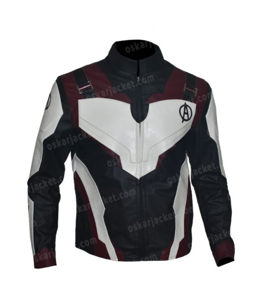 The Avengers Endgame Quantum Realm Suit Leather Jacket Front