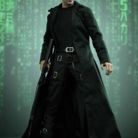The Matrix Keanu Reeves Black Real Leather Duster Coat