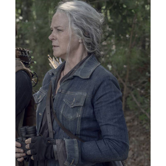 The Walking Dead S10 Carol Peletier Denim Blue Jacket Side