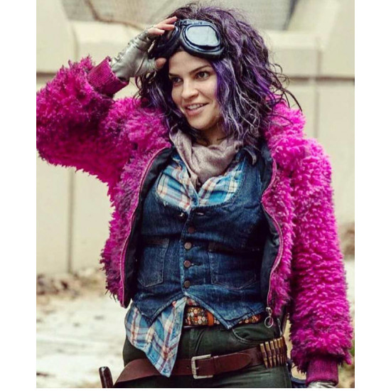 The Walking Dead S10 Juanita Sanchez Pink Fur Cropped Jacket