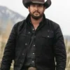 Yellowstone Rip Wheeler Black Cotton Trucker Jacket For Sale