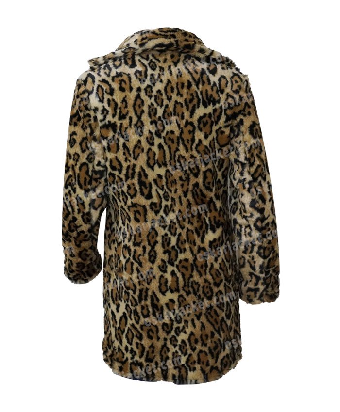 Yellowstone S02 Beth Dutton Leopard Print Fur Coat Back