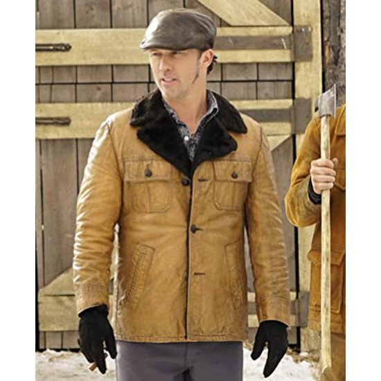 Fargo Dodd Gerhardt Shearling Collar Leather Jacket Front