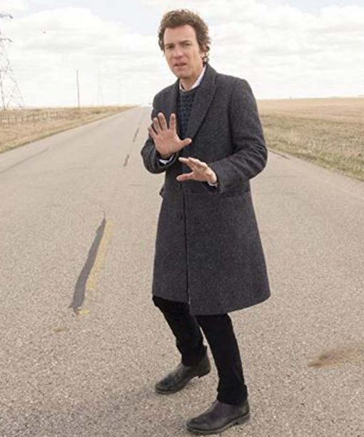 Fargo Emmit Stussy Grey Wool-Blend Coat