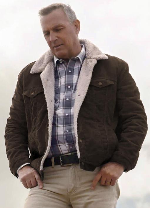 John Dutton Yellowstone Brown Corduroy Jacket