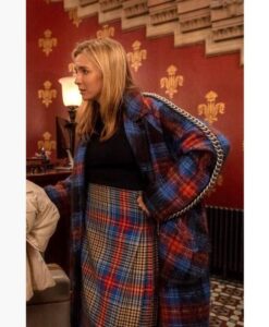 Killing Eve S03 Villanelle Blue and Red Plaid Coat