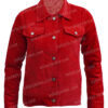 Spinning Out Willow Shields Red Corduroy Jacket Front