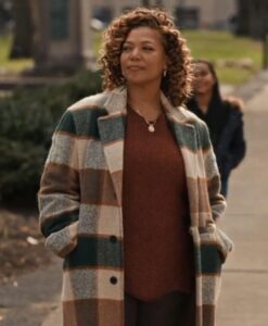 The Equalizer Robin McCall Woolen Fabric Plaid Coat