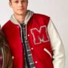 This Is Us S04 Kevin Pearson Red Fleece Letterman Jacket