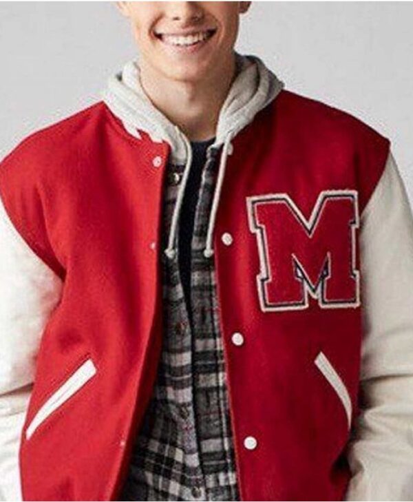 This Is Us S04 Kevin Pearson Red Fleece Letterman Jacket 2