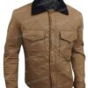 Yellowstone Josh Lucas Brown Quilted Cotton Jacket Front
