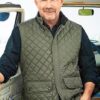 Yellowstone Kevin Costner Green Cotton Quilted Vest
