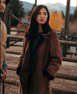 Yellowstone Monica Dutton Brown Suede Leather CoatYellowstone Monica Dutton Brown Suede Leather Coat