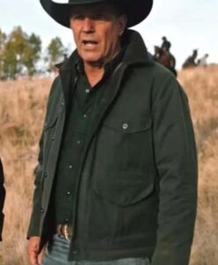 Yellowstone Season 2 John Dutton Cotton Black Jacket