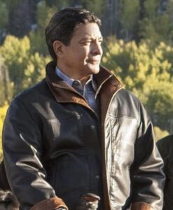 Yellowstone Thomas Rainwater Brown Real Leather Jacket