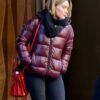 Younger Kelsey Peters Hooded Maroon Puffer Jacket 