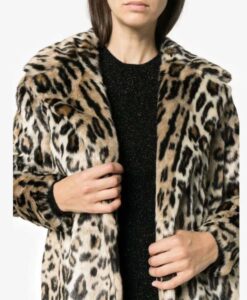 Younger S06 Lauren Heller Cheetah Print Fur Coat