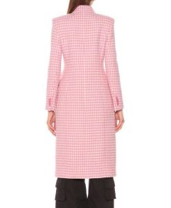 Younger S07 Kelsey Peters Pink & White Checkered Coat Back