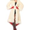Cruella 2021 Cruella De Vil Cream Fur Coat