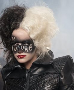 Cruella 2021 Emma Stone Genuine Leather Black Jacket 2
